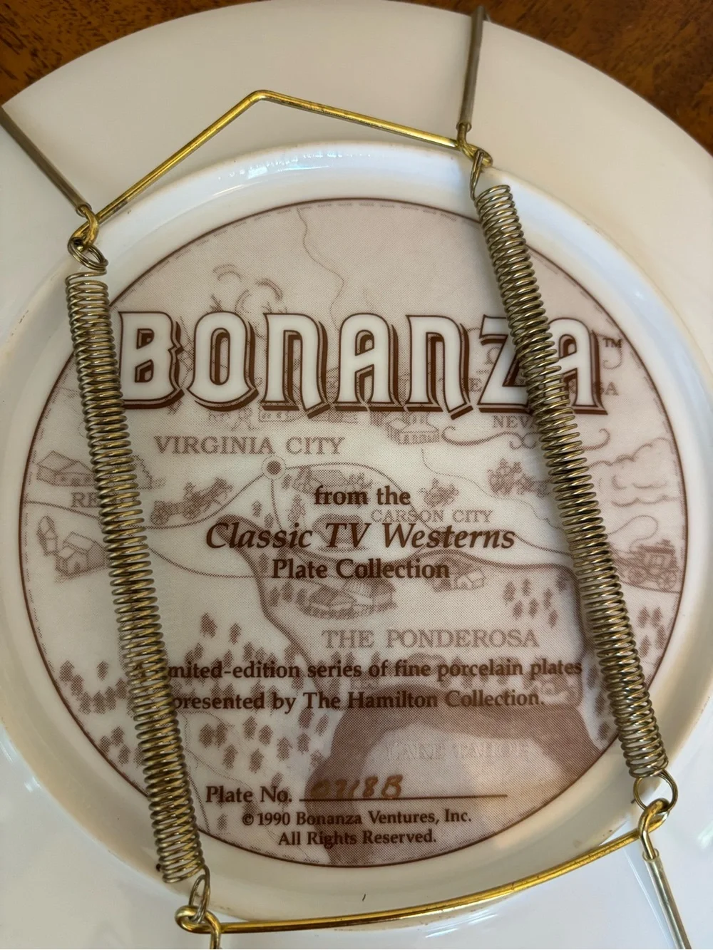 Bonanza Classic TV Westerns Porcelain Collector Plate The Hamilton 1990
